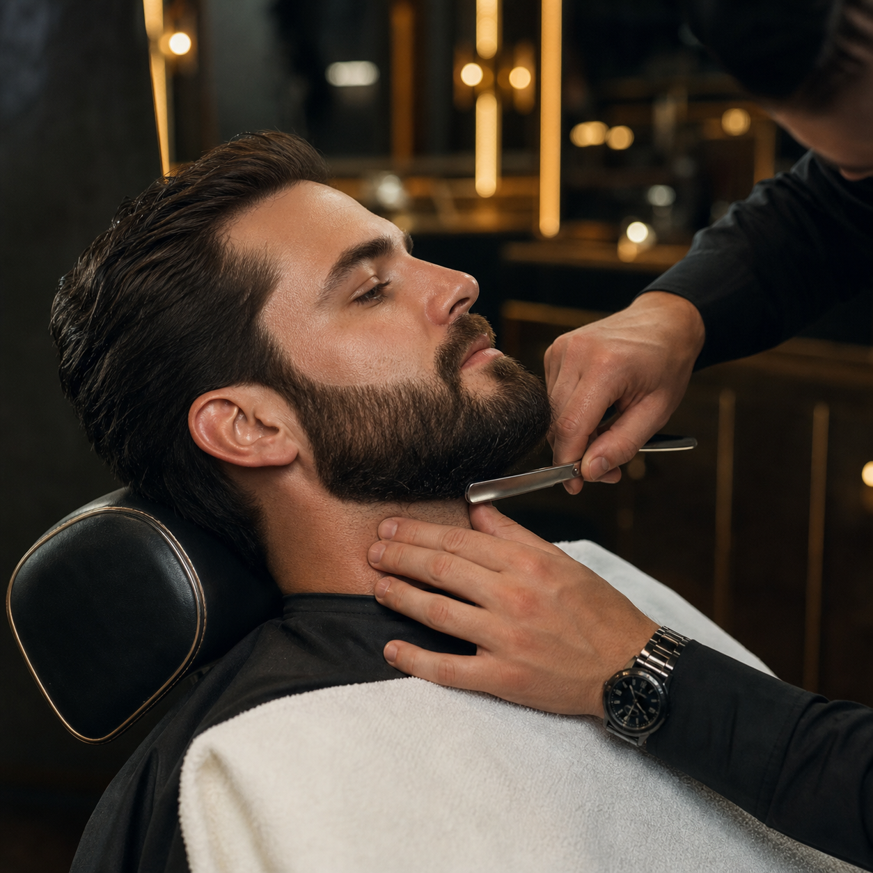 Barba desenhada fictício da Imperial Barber Club
