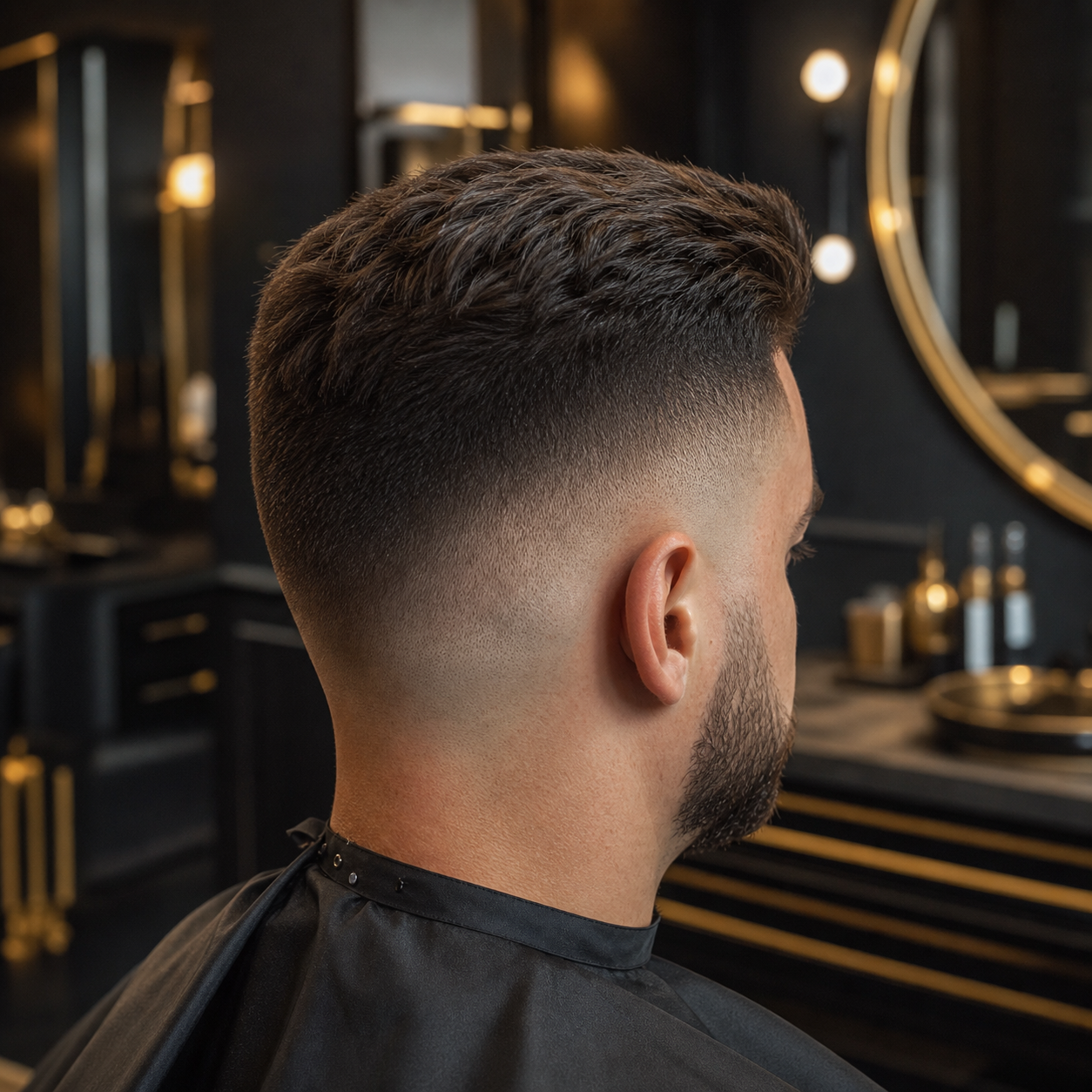 Corte degradê fictício da Imperial Barber Club